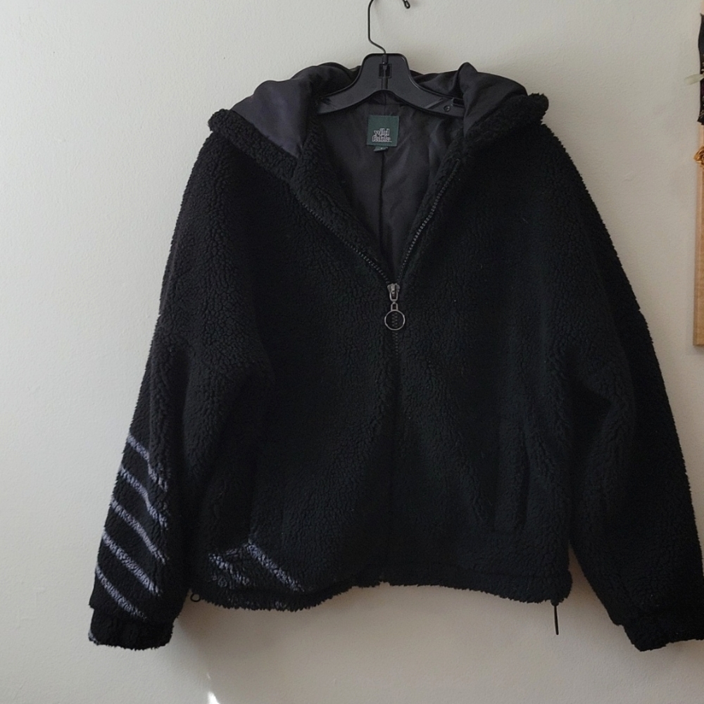 Black Wild Fable teddy bear jacket size s